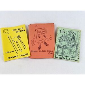 Vintage Community Cookbook Lot 1968 1986 1991 Casseroles Salads Service League